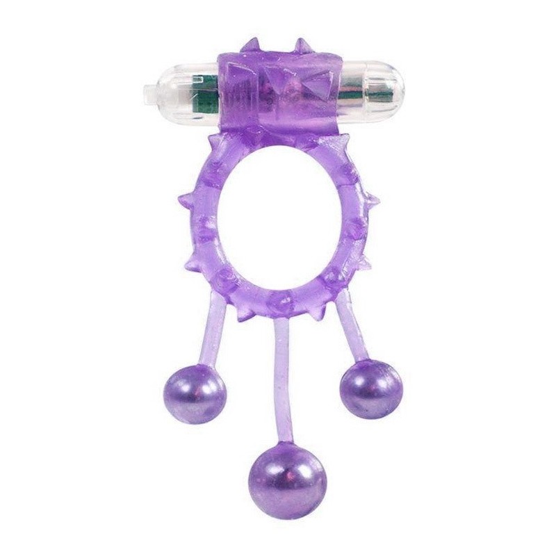 Ball Banger Cockring has a vibrating bullet and three freely moving beads