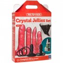 Kit de dildo à sangle Vac-U-Lock avec jouets anales Crystal Jellies