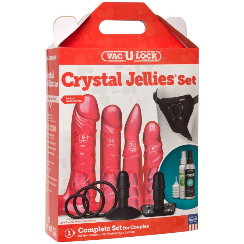 Vac-U-Lock Crystal Jellies Harness Set