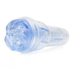 Turbo Thrust Blue Ice mastorbator from Fleshlight is a blue sleeve within a clear plastic case
