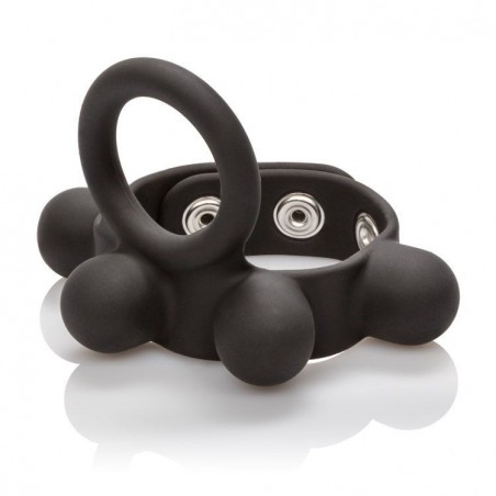 Medium Weighted Penis Ring and Ball Stretcher is adjustable for a good fit