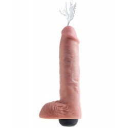 King Cock 11 Inch Squirting Dildo fires fake cum