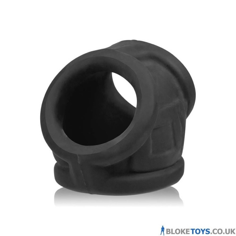 The black Oxballs Oxsling is easy to wear around the shaft, balls and base of the manhood