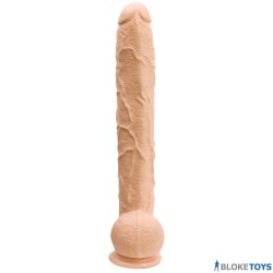 The Dick Rambone dildo has realistic veins and tight balls with a suction cup at the base