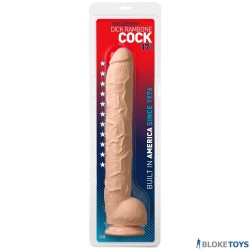 The Dick Rambone dildo has realistic veins and tight balls with a suction cup at the base