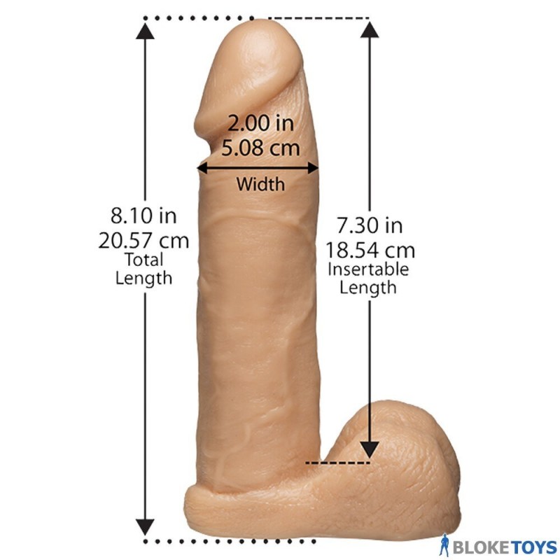 Vac-U-Lock 8 inch Flesh Dildo Attachment