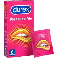 Durex Pleasure Me Lot de 6 préservatifs nervurés et pointillés