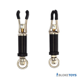 Solid and adjustable the Black Screw Nipple Clamps from Rimba will last a lifetime
