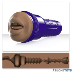 The Fleshlight Boost Blow Masturbator has a realistic mouth with Turbo Tech rings within