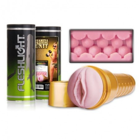 Fleshlight Stamina Training Unit has a vagina opening leading into an extremely popular textured tunnel