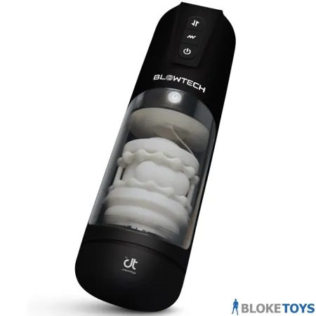 7 stroking, 3 vibrating powers and 4 patterns to enjoy with the black Blowtech Auto Stroker Machine