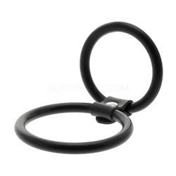 Anillo de doble anillo anillo de bolas hecho de silicona negra de calidad